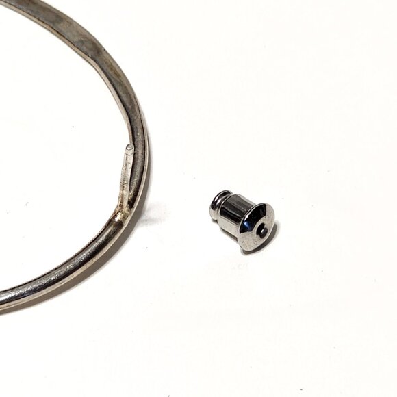 925 silver oval earrings - Picture 4 of 7